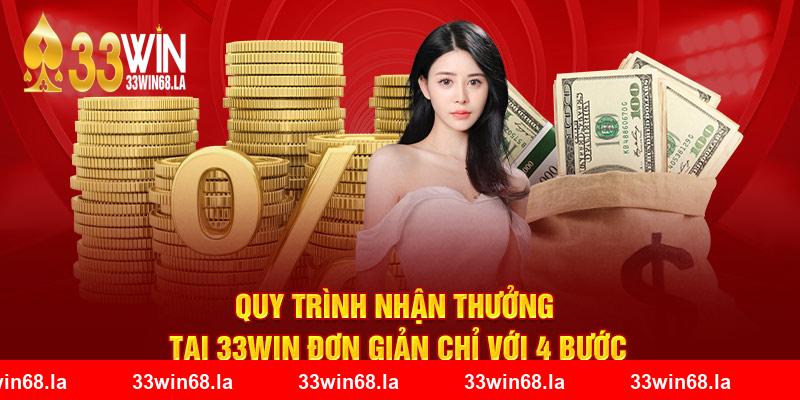 Quy trình nhận thưởng tại 33Win đơn giản chỉ với 4 bước